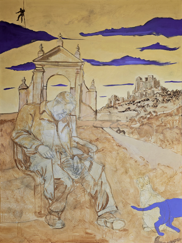Endormi  XXII- 120x160 - technique mixte